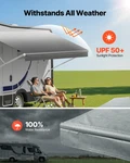 17FT Rv Awning Fabric Replacement 16'2" Gray Fade Heavy Duty 18OZ Vinyl. Fixed Price $113.99.