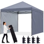Abccanopy Easy Pop Up Tent 2 Sidewalls For Outdoor Sun Blocking Rain. Fixed Price $172.12.