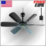 17.7" Portable Ceiling Fan, Usb Plug In, 5V Dc Powered, 6 Blades, Canopy, Gazebo. Fixed Price $32.94.