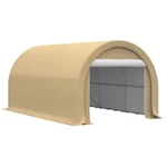 Outsunny 10' X 16' Carport Storage Tent Anti-uv Pe Portable Garage, Beige. Fixed Price $264.99.