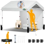 10X10 Pop Up Canopy With One Button Push Center Lock,ez Portable Carport. Fixed Price $159.99.