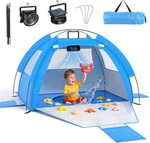 Baby Beach Tent With Solar Fan, Anti-uv Toddler Sun Shelter Portable Shade. Fixed Price $39.99.