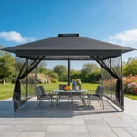 10X15FT Pop Up Gazebo Portable Outdoor Canopy Patio Screen Tent With 4 Sandbags. Fixed Price $191.39.