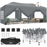 Cobizi 10X20 Pop Up Canopy Tent With 6 Sidewalls Grey SPC000241. Fixed Price $369.99.