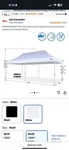Fdw 10X20 Pop Up Canopy Tent Folding - White. Fixed Price $300.00.