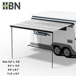 Hbn Rv Retractable Camper Awning, Black Aluminium, Vehicle For Car. Fixed Price $569.99.