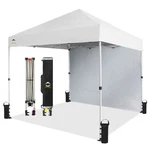 CS-RS64F-S1-WH-2P Crown Shades 8'X8' Canopy With Sidewall, White (used). Fixed Price $105.43.