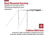 Yakima Slimshady 6.5 Foot Roof Mounted Awning With Included Sks Lock. Fixed Price $400.00.