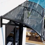 Durable Aluminum Door Awning With Polycarbonate Cover - 24X55IN Gray Canopy. Fixed Price $222.99.