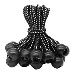 Pack Of 25 Bungees With Ball (black And White 150 Mm) For Tents, Tarpaulins, .... Fixed Price $10.92.