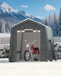 Garvee Outdoor Storage Shed W/ Roll-up & Vent, 240G Heavy-duty Shelter Tarp. Fixed Price $122.60.