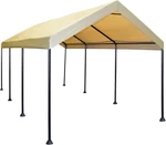 Mega Domain 10X20 Carport - Waterproof Top, Durable Steel Frame, Easy Setup. Fixed Price $858.99.