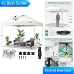 10X10 Pop Up Canopy Tent Waterproof Outdoor Party Event With Carry Bag. Fixed Price $164.99.