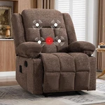 Canmov Manual Recliner Chair With Vibration Massage And Lumbar Heating, Brown. Fixed Price $197.99.