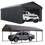 Carport 12X20 Ft Heavy Duty Metal Kits Outdoor Shelter Garage W/sidewall. Fixed Price $1029.99.