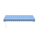 Aleko Manual Retractable Home Patio 10 X 8 Feet Awning Sky Blue Canopy Sunshade. Fixed Price $230.30.