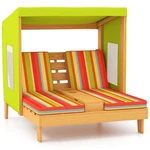 Honey Joy 2-PERSON Kids Chaise Lounge Chair W/canopy Outdoor Patio. Fixed Price $179.99.