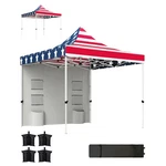 Outsunny 10' X Heavy Duty Pop Canopy Tent, UPF50+, American Flag. Fixed Price $109.99.