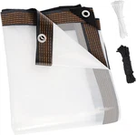 Zyp 8X10 Heavy Duty Clear Waterproof Tarps Outdoor Garden Rainproof Covering,. Fixed Price $29.07.