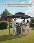 Gazebo, 8 X 5 Ft Double-tiered Top, Outdoor Grilling Canopy For Garden. Fixed Price $168.21.