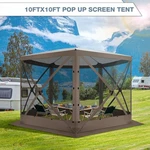 10X10 Pop Up Gazebo Instant Screen House Camping Hub Tent With Mosquito Netting. Fixed Price $99.99.