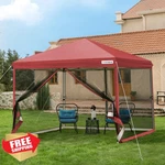 Vivohome 10X10FT Canopy Red Screen Tent Mosquito Netting 2 Doors Roller Bag. Fixed Price $195.99.