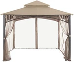 Durable Beige Replacement Canopy For Gardena Gazebo - Riplock 350 Material. Fixed Price $278.99.