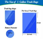 5 Gallon 212PCS Small Clear Trash Bags Strong Garbage Bathroom. Fixed Price $21.27.