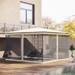 Universal Adjustable Replacement Mesh Netting For 13' X Gazebo Black Solid. Fixed Price $54.96.