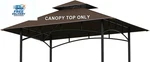 Grill Gazebo Replacement Canopy 5X8 Double Tier Bbq Roof Cover Brown. Fixed Price $39.30.