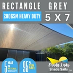 95% Uv Grey Rectangle Shade Sail Heavy Duty Quality 5YR Warranty. Fixed Price $226.81.