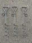 Spiral Chrome Dog Stake 17 Inches (3 Pack). Fixed Price $17.95.