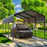 10 X 15 Ft Outdoor Carport Canopy Heavy Duty Metal Tent Shelter Shade. Fixed Price $1045.94.