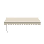 Aleko Sunshade Black Frame Retractable Home Patio Canopy Awning 12 X 10 Ft Ivory. Fixed Price $261.75.