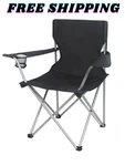 Ozark Trail Basic Quad Folding Camp Chair With Cup Holder, Black .new. Fixed Price $6.60.