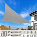 Gray Square Rectangle Sun Shade Sail Fabric Outdoor Canopy Patio Pool Awning. Fixed Price $63.91.