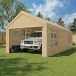 Carport 10X20 Ft Heavy Duty Portable Garage, Powder Coated Frame(better Than Gal. Fixed Price $431.99.