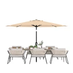 Garveelife 10 Ft Patio Umbrella Solar Lights 8 Ribs Outdoor Market Table. Fixed Price $160.65.