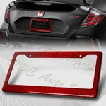 1 X TYPE-2 Real Red Carbon Fiber License Plate Holder Cover Frame Front & Rear. Fixed Price $18.99.