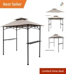 Beige Canopy Top For 8' X 5' Outdoor Grill Gazebo With Uv Protection. Fixed Price $75.99.