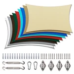 Colourtree Rectangle Sun Shade Sail Cover Outdoor Patio With Hardware Kit. Fixed Price $96.98.