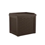 Suncast 22 Gallon Small Resin Storage Seat, Java, SSW600J. Fixed Price $72.09.