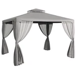 9.6' X 11.6' Outdoor Patio Gazebo Pavilion Canopy Tent W/ 2-TIER Roof Gray. Fixed Price $154.99.