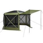 Pop Up Gazebo Screen Tent, 12 X Ft Large 6-SIDED Camping Canopy Wi. Fixed Price $226.79.