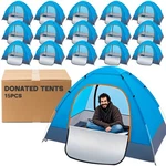 Pcs 15/10/5 Pack Camping Tents For Homeless Bulk 2 Person Pop Up B.... Fixed Price $171.74.