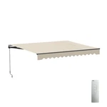 Aleko Motorized Black Frame Retractable Home Patio Canopy Awning 13'X10' Ivory. Fixed Price $549.00.