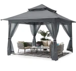 Abccanopy Gazebos For Patios 10X10 - Outdoor Steel Frame With Mosquito Ne. Fixed Price $250.00.