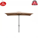 Abble 10X6.5FT Patio Umbrella Crank Handle Ribs Waterproof Outdoor Tan. Fixed Price $44.69.