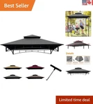 Coastshade Replacement Gazebo Bbq Canopy Top 8X5 For Model #L-GG001PST-F Gray. Fixed Price $99.99.
