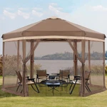 Cooshade Pop Up Canopy, 10X12 Tent With Mesh Walls, 6 Sides Gazebo, Pa.... Fixed Price $267.79.